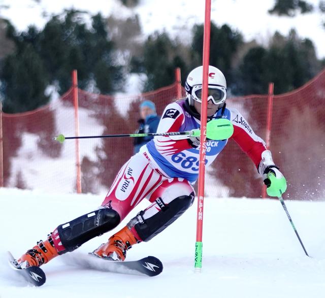 Ganz konzentriert auf der Piste.