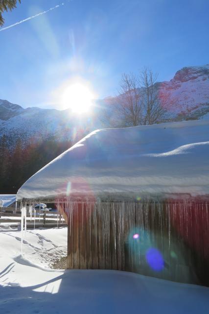 Der Winter sorgt für herrliche Eiszapfen.