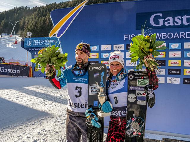 Claudia Riegler (Flachau) und Andreas Prommegger (St. Johann) holten den starken zweiten Platz im großen Finale bei traumhaften Bedingungen auf der Bucheben am Stubnerkogel in Bad Gastein.