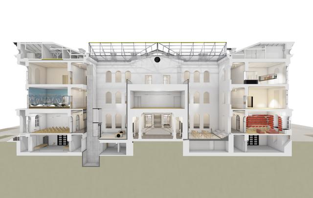 Ein Querschnitt des geplanten "Rudolfinums neu"