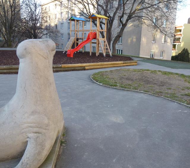 Komplett entfernt wurde der Baum vor dem Seehund.