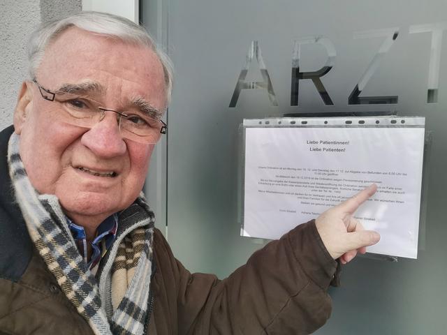 Die Ordination von Dr. Rainer Sinabell in Ternitz-Dunkelstein ist bereits seit 18. Dezember 2019 geschlossen. Für StR Karl Pölzelbauer ein unhaltbarer Zustand für die Bevölkerung.