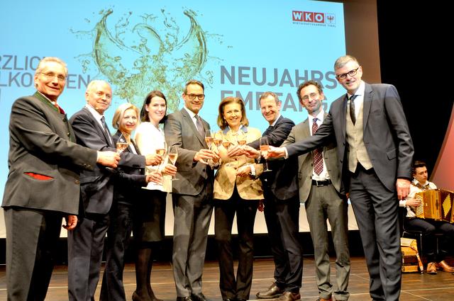 "Prosit Neujahr" hieß es beim traditionellen Neujahrsempfang der Wirtschaftskammer Kitzbühel.
