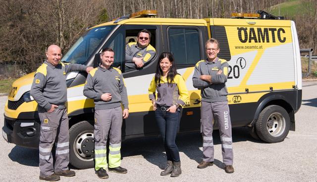Das Team des ÖAMTC Mondsee mit Stützpunktleiter Herbert Meinhart (r.) rückte zu 2.431 Pannen aus.