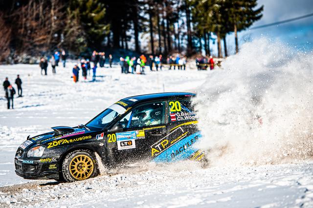 Jänner-Rallye im Mühlviertel: Auf schneebedecktem Untergrund fühlt sich Geri Bachler aus Lunz am See richtig wohl.