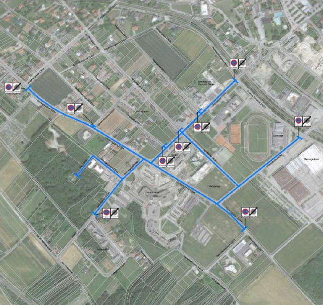 Überblick über die Parkautomaten rund ums Krankenhaus Oberwart. | Foto: Stadtgemeinde Oberwart