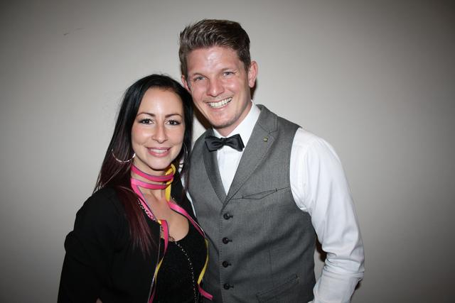 Strahlten: Katharina Presser und Thomas Morgenstern.