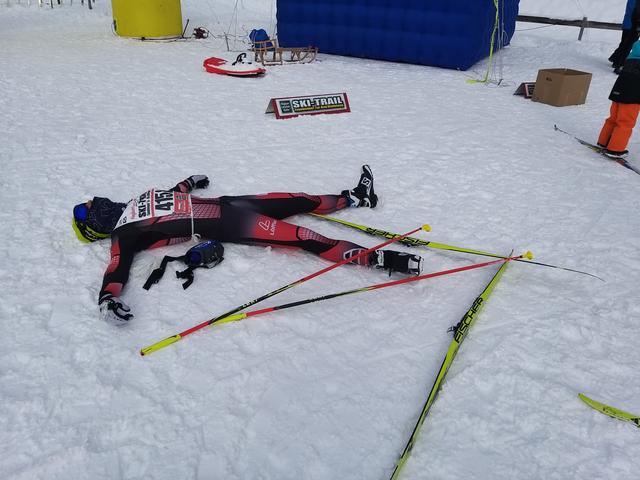 Völlig platt war Manuel Götsch nach dem Ski Trial in Tannheim.
