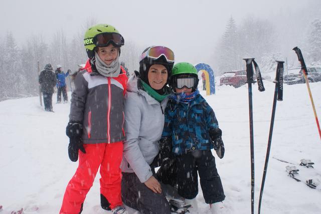 Leonie, Kathrin und Tobias Neuhauser am Turmkogel