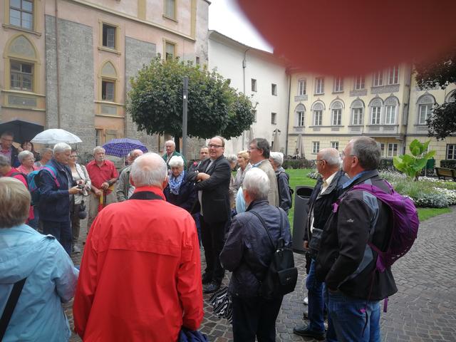 Auch beim Tiroler Bischof Hermann Glettler, ebenfalls wie Giovanni Prietl in Übelbach geboren, machte die Reisegruppe 2018 halt. | Foto: Andrea Stelzer