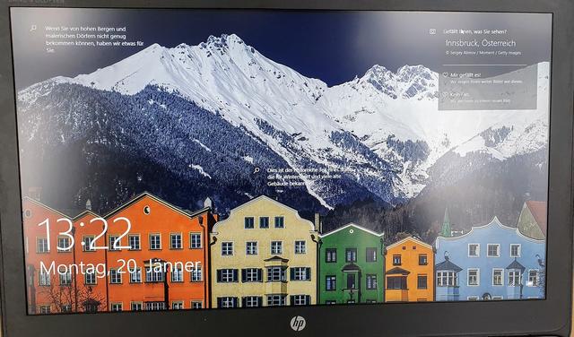 Innsbruck-Motiv als Windowsstartbild.