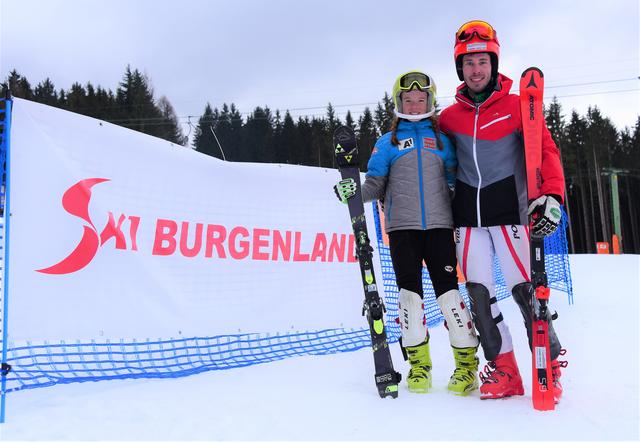 Tina Hetfleisch und Andreas Guttmann sind Landesmeister im Slalom, Riesentorlauf und der Kombination.
