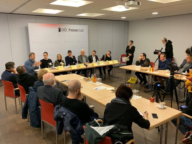 Gut besuchte PK im OÖ Presseclub. | Foto: BI