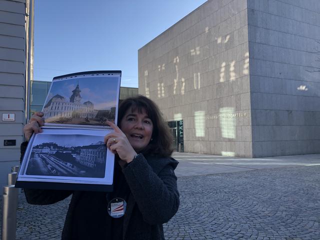 Marlene Kohlschütter-Schmidt führte beim kostenlosen Stadtspaziergang im Rahmen des "Monats der Vielfalt" durch das Andräviertel.  | Foto: sm