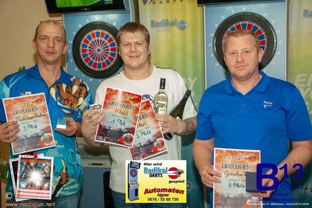 3. Platz Reinhard Fletzberger, 1. und 2. Platz Christian Kallinger, 4. Platz Ren´é Groschan