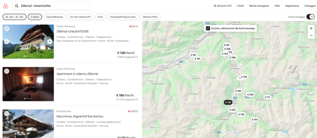 Wer über "Airbnb" vermiete wird es in Zukunft schwerer haben. Es brauche eine Baubewilligung der Gemeinde.  | Foto: Symbolbild