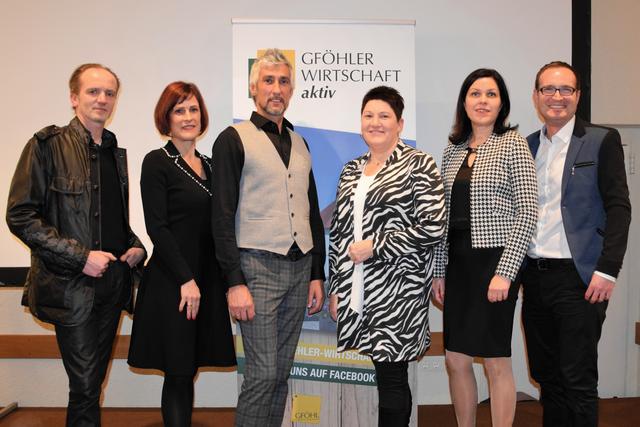 Das Team der Gföhler Wirtschaft aktiv (v.l.): Kassier Günter Szing, Obmann-Stv. Ulrike Huber, Obmann Richard Reiter, Schriftführerin Monika Knödlstorfer, Kassier-Stv. Eva Wimmer, Schriftführer-Stv. Gerald Mayerhofer.