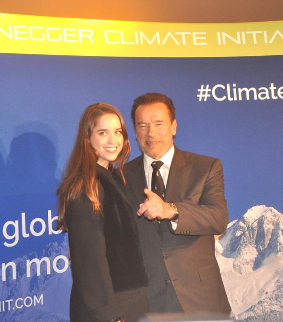 Arnold und Christina Schwarzenegger beim Empfang. | Foto: Kogler