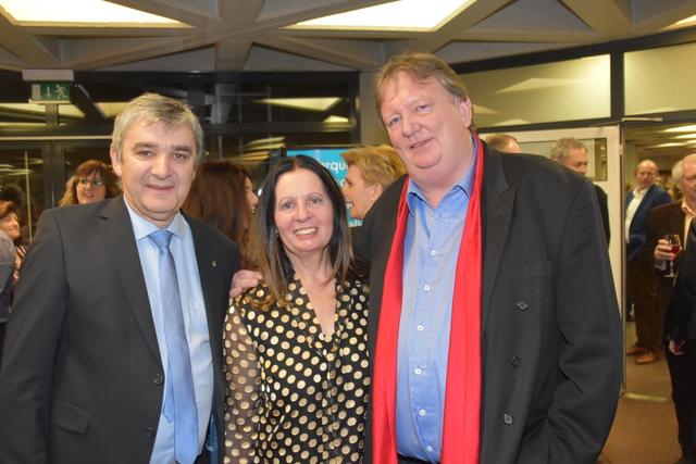 LAbg. Walter Temmel (links), Intendantin Marianne Resetarits, Kulturmanager Horst Horvath