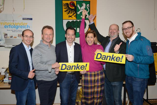 VP-Kandidat Andreas Kirnberger und sein Team bedankten sich bei den Wählern.