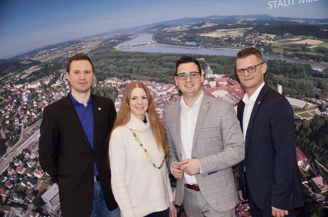 Thomas Gruber, Bettina Schneck, Patrick Strobl und Jürgen Eder.