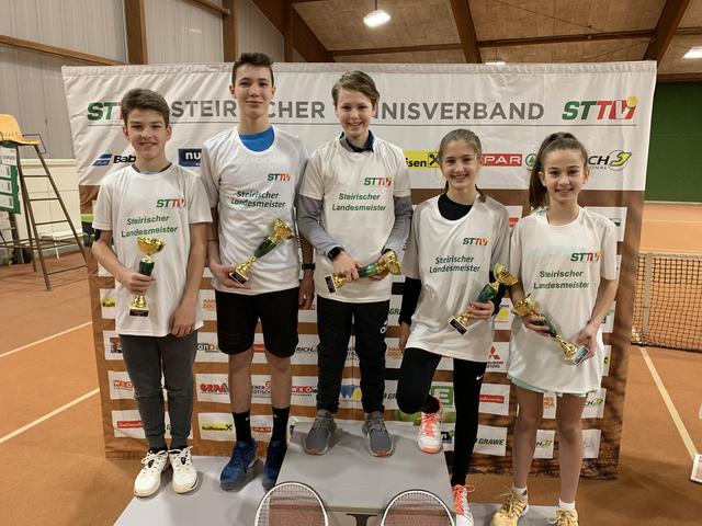 Die Titelverteidiger v.l.n.r.: Sebastian Sorger, Jan Kobierski, Timo Rosenkranz-König, Niki Kollaritsch, Ela Plosnik. | Foto: STTV