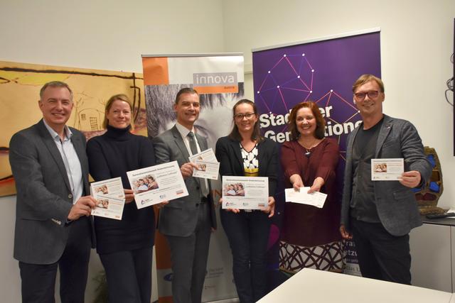 Freudige Verkündung des Projektstarts: Johann König, Nadja Holzmüller (Innova), Wolfgang Dolesch (Land Stmk), Ulrike Gärtner (Innova), Iris Thosold, Erwin Eggenreich. | Foto: WOCHE