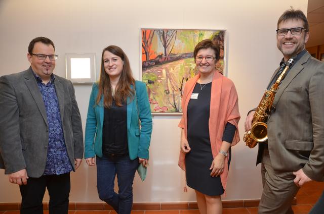 Franz Moser, Künstlerin Barbara Lichtenegger, Bildungshausleiterin Lucia Deinhofer und Andreas Weiss | Foto: Ebner