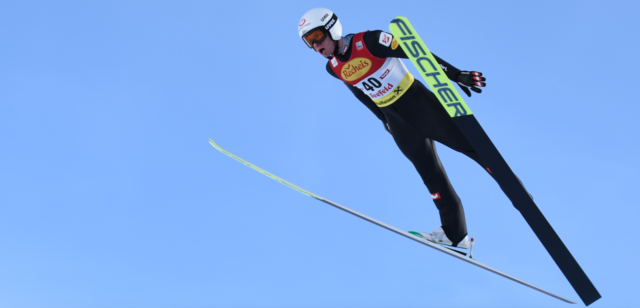 Bester Österreicher am Donnerstag: Martin Fritz segelt auf 101,5 Meter und wurde Fünfter. 
