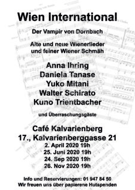 Wien International - mit Anna Ihring, Daniela Tanase, Yuko Mitani, Walter Schirato, Kuno Trientbacher und vielleicht auch Gerhard Blaboll