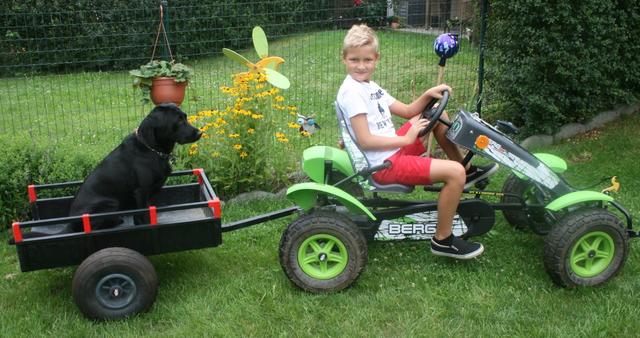 Chauffeur Beni mit seinem Fahrgast Hündin "Nala" | Foto: Elisabeth Hofbauer