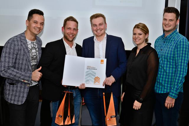 V.l.: Christoph Heumader, Marco Milani, Marcel Stallinger, Stefanie Etzenberger (alle JW Rohrbach) und Landesobman Bernhard Aichinger. | Foto: WKOÖ