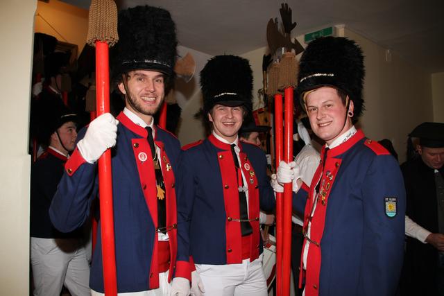 Die Garde marschierte auf: Martin, Alex und Gerald.