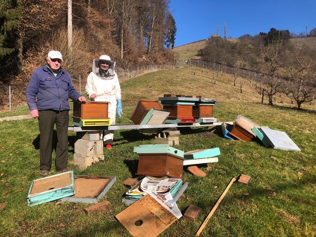 Imker Josef Klapsch betreut seit Jahren die Bienenstöcke in Silberberg. In der Nacht vom 1. auf 2. Februar wurden diese völlig zerstört.