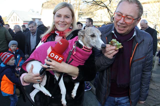 Renate Rosbaud und "Wetterfrosch" Paul Prattes | Foto: Josef Fürbass