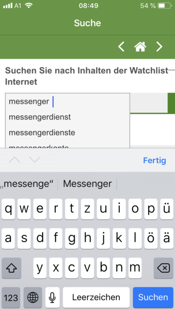 Unser App-Tipp der Woche: Internet Watch ist eine Informationsapp, die vor Inernetbetrugsversuchen warnt. Sie hilft dabei, Betrug, Phishing, Abofallen und vieles mehr zu erkennen.  | Foto: Screenshot