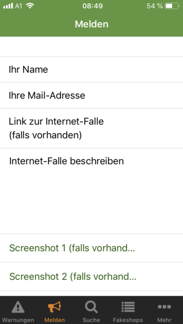 Unser App-Tipp der Woche: Internet Watch ist eine Informationsapp, die vor Inernetbetrugsversuchen warnt. Sie hilft dabei, Betrug, Phishing, Abofallen und vieles mehr zu erkennen.  | Foto: Screenshot