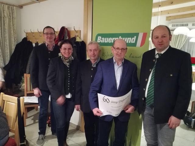 60 Jahre Mitglied: Josef Kalchmayr