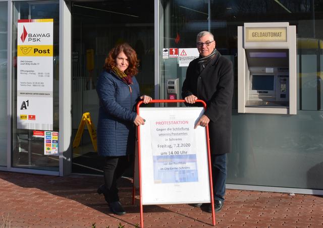 City Center Managerin Eva Tauber und Schrems Bürgermeister Karl Harrer