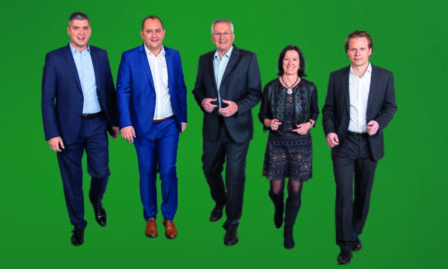 V.l.: Karl Lechner, Christoph Grassmugg, Karl Kowald, Franziska Trippl-Jahrbacher, Wolfgang Draxler