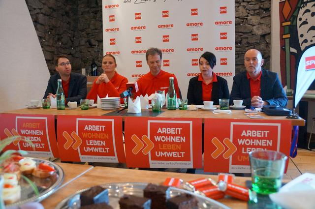 Die SPÖ Kapfenberg präsentierte im Rahmen einer Pressekonferenz die Kandidatenliste für die GR-Wahl.