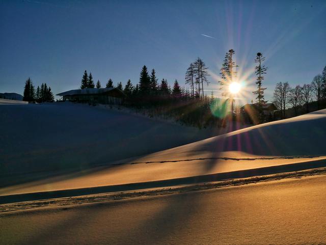 Sonnenuntergang in der Nähe der "Ederstube"