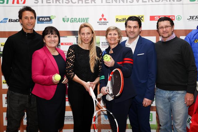 Sport-Talk: Wolfgang Thiem, Manuela Khom, Juliane Bogner-Strauß, Barbara Muhr, Christoph Zarits u. Peter Znenahlik (v.l.) | Foto: GEPA