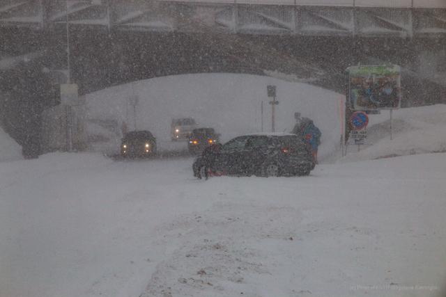Schneeverwehung, Straßenzustand