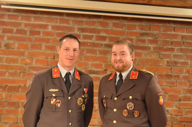 Kommandant Florian Freilinger (li.) mit seinem Stellvertreter Sebastian Wimmer.