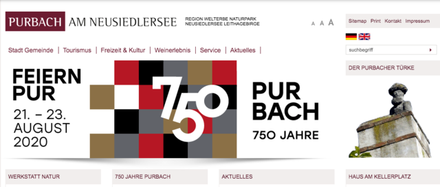 Viele Infos, aber nur in der Desktop-Version in Purbach