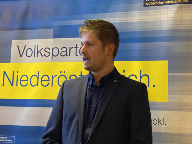 Florian Pfaffelmaier als neu gewählter Gemeindeparteiobmann | Foto: Bauer