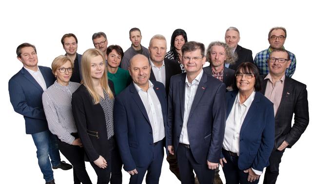 Bernhard Koller (vorne rechts) führt das Feldbacher SPÖ-Team in den Wahlkampf. | Foto: SPÖ Feldbach