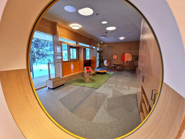 Erste Einblicke in den neuen Kindergarten.