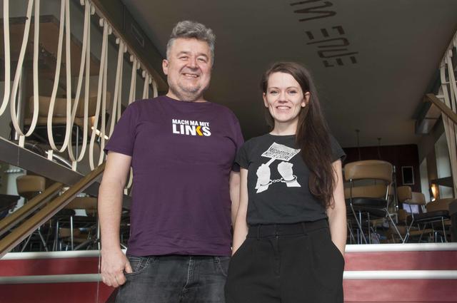 v.l: Kurto Wendt (Koordinator "Links")
Katarzyna Winiecka (Aktivistin &amp; Unterstützerin "Links")